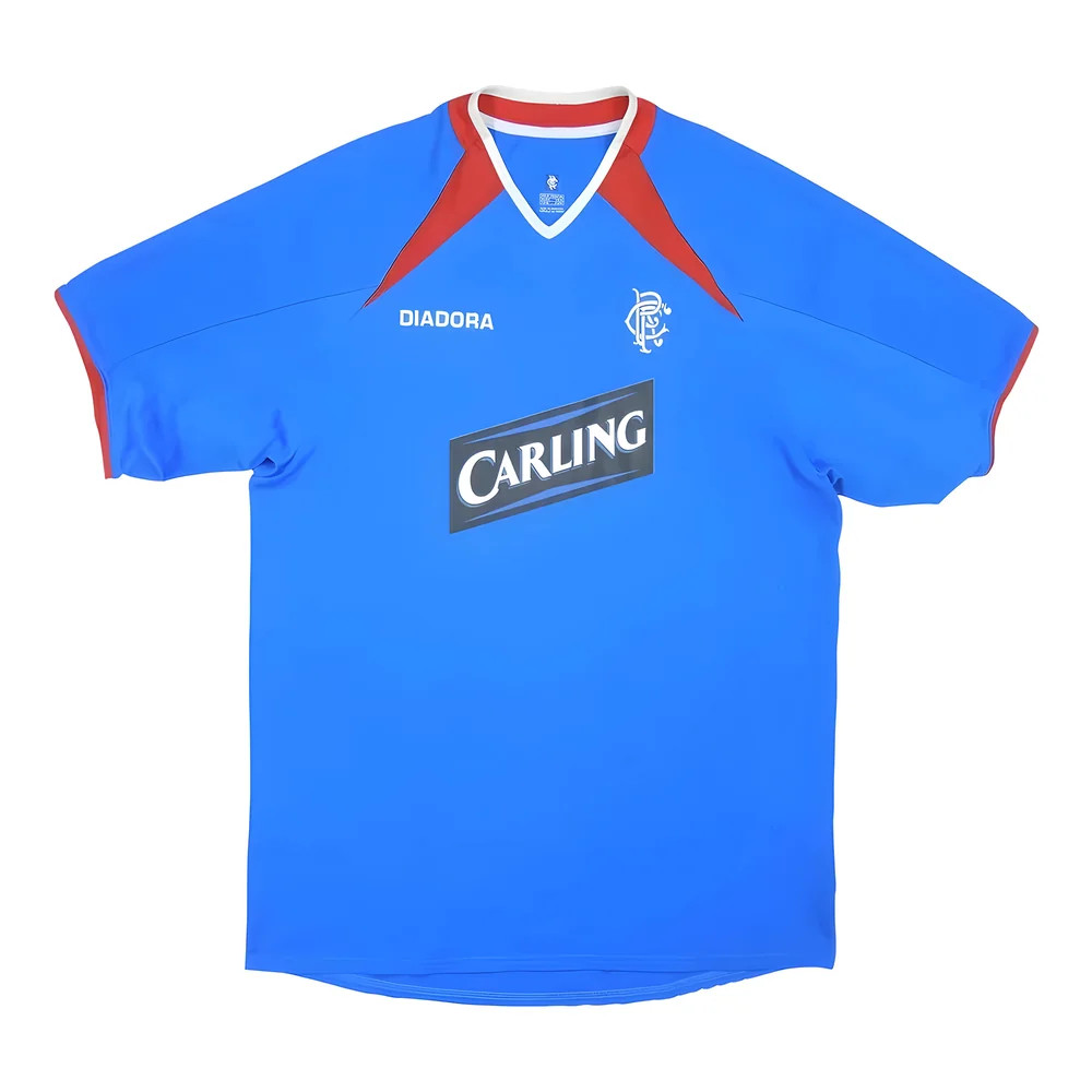 '03-'04 Rangers Home Shirt ) (Excellent) Polyester Made By: Diadora Men's Blue Xxl