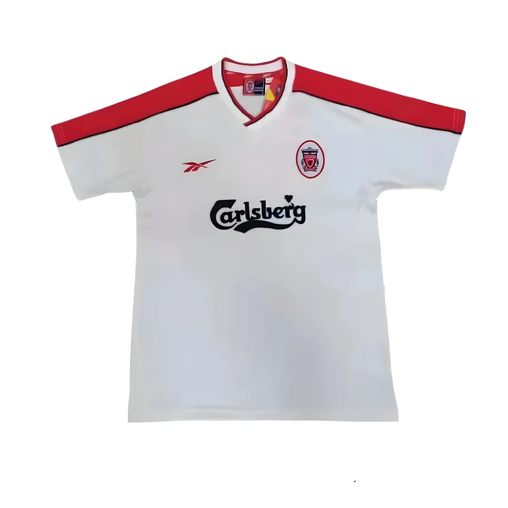 '98-'00 Liverpool Away Shirt (S) (Excellent) Polyester Made By: Reebok Men's White Small