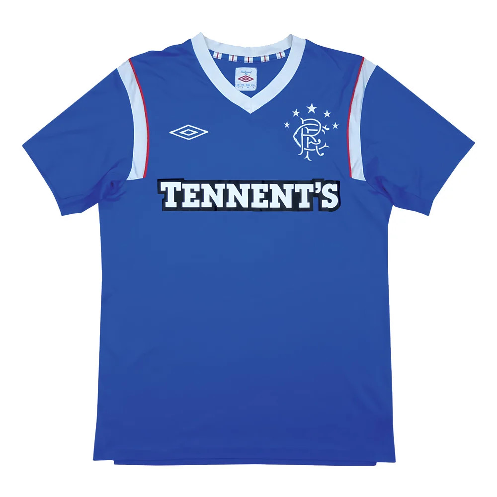 '11-'12 Rangers Home Shirt (Very Good) Polyester Made By: Umbro Men's Blue Large