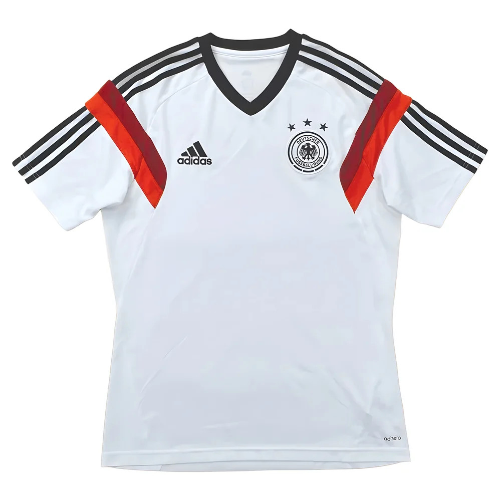 '14-'15 Germany Training Shirt (L) (Excellent) Polyester Made By: Adidas Men's White Large