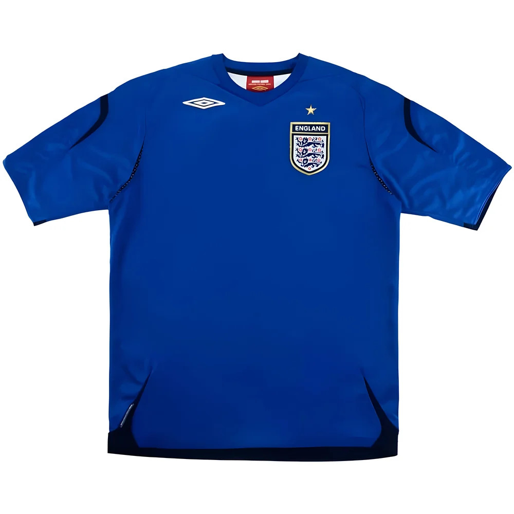 '06-'08 England Goalkeeper Shirt ) (Excellent) Polyester Made By: Umbro Men's Blue Extra Large