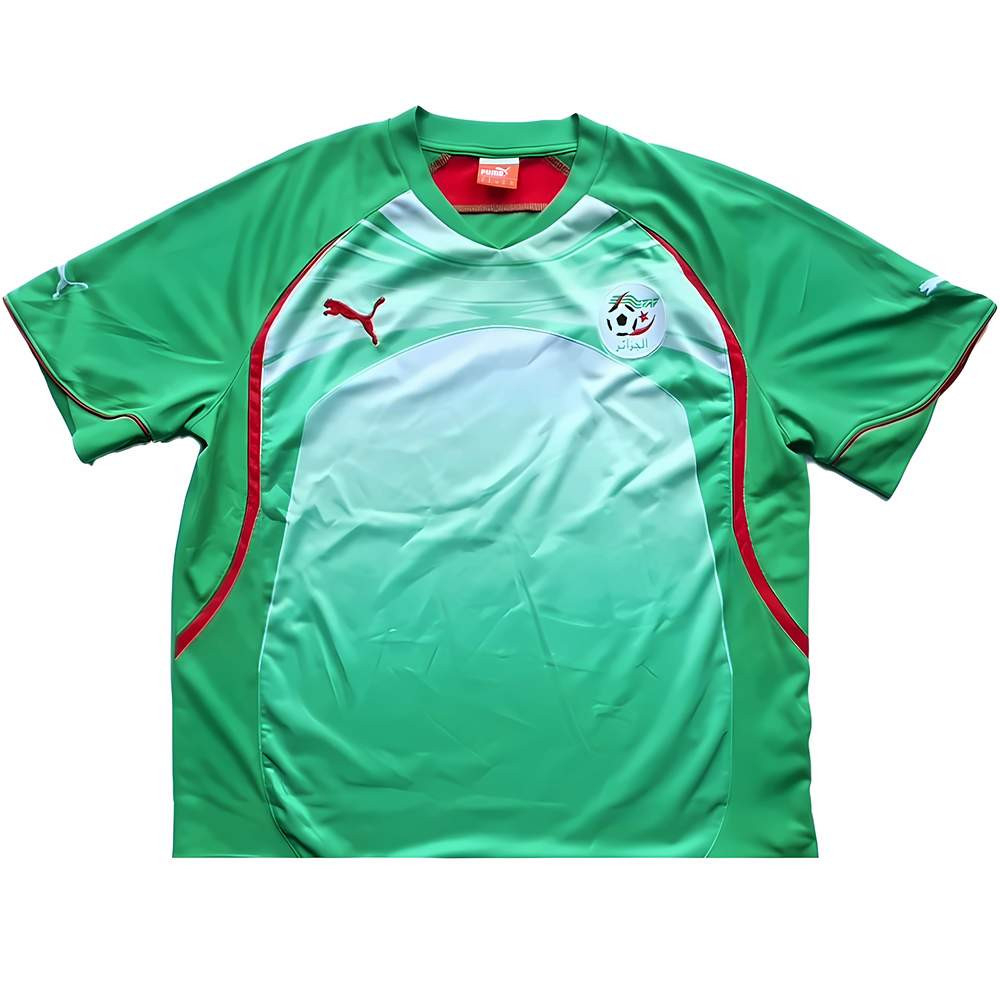'10-'12 Algeria Training Shirt ((Excellent) Polyester Made By: Puma Men's Green Extra Large