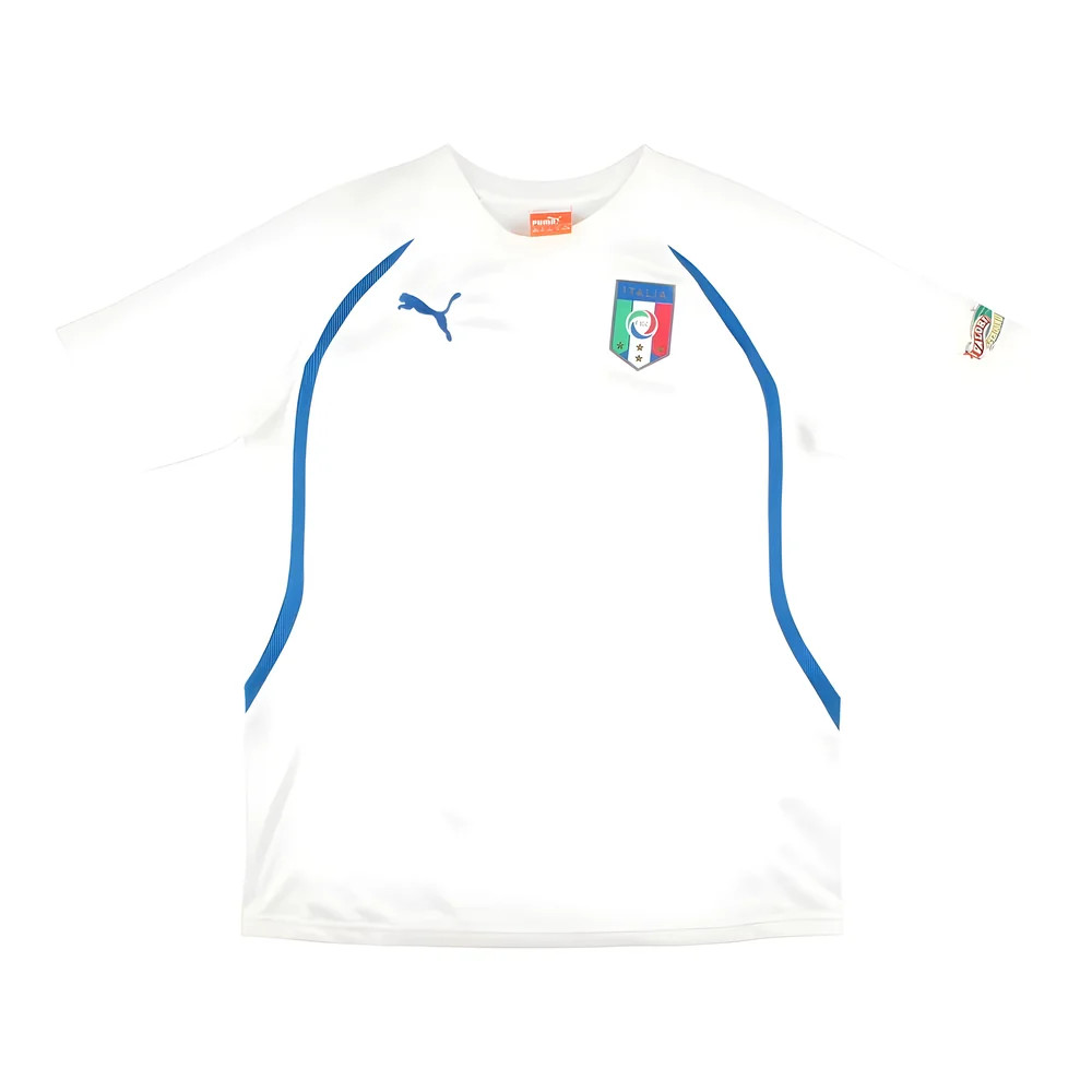 '13-'14 Italy Training Shirt ((Very Good) Xlb) Polyester Made By: Puma Men's White Size 13-14