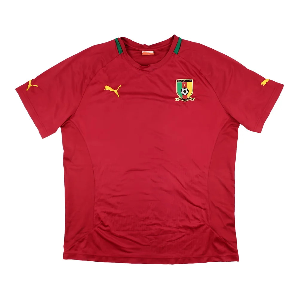 '12-'13 Cameroon Training Shirt ((Excellent) Polyester Made By: Puma Men's Red Extra Large