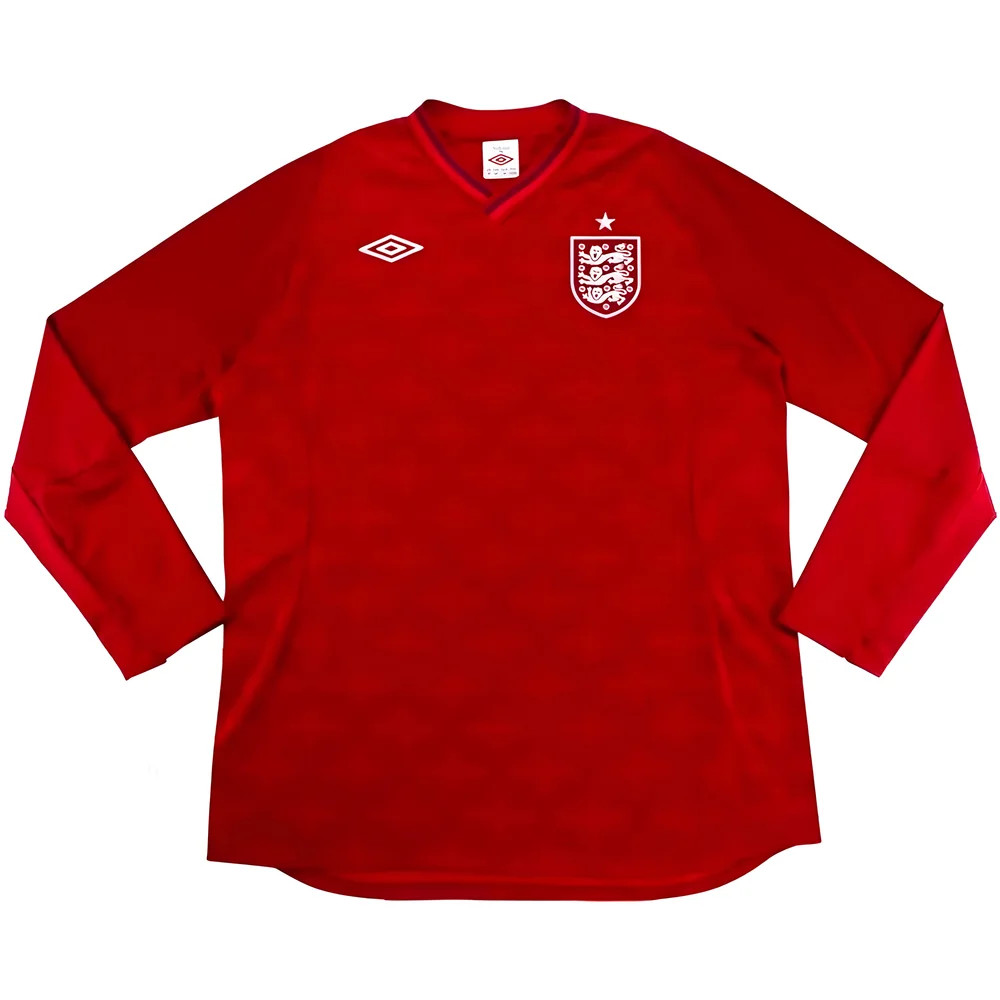 '12-'13 England Goalkeeper ) (Excellent) Polyester Made By: Umbro Men's Red Extra Large