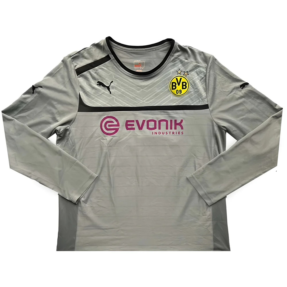 '12-'13 Borussia Dortmund Long Sleeve Puma Training Top ) (Very Good) Polyester Men's Grey Extra Large