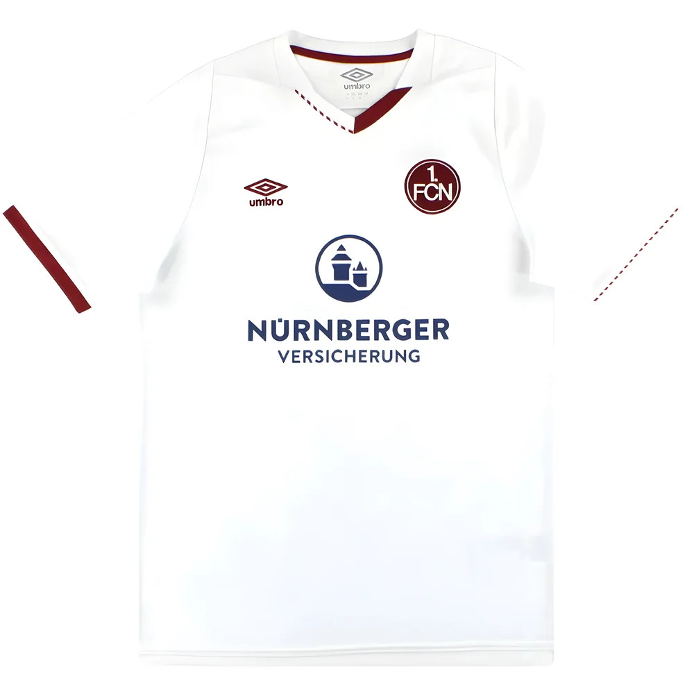 '20-'21 Nurnberg Away Shirt ) (Excellent) Polyester Made By: Umbro Men's White Extra Large