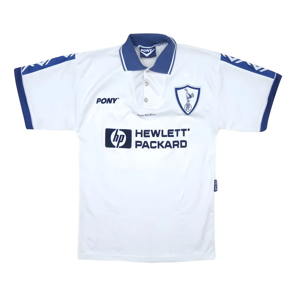 '95-'97 Tottenham Home Shirt (S) (Very Good) Polyester Made By: Pony Men's White Small