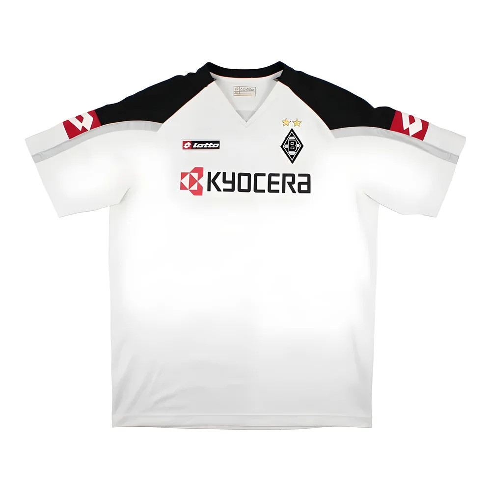 '05-'06 Borussia Monchengladbach Lotto Football Training Shirt ) (Very Good) Polyester Men's White Xxl