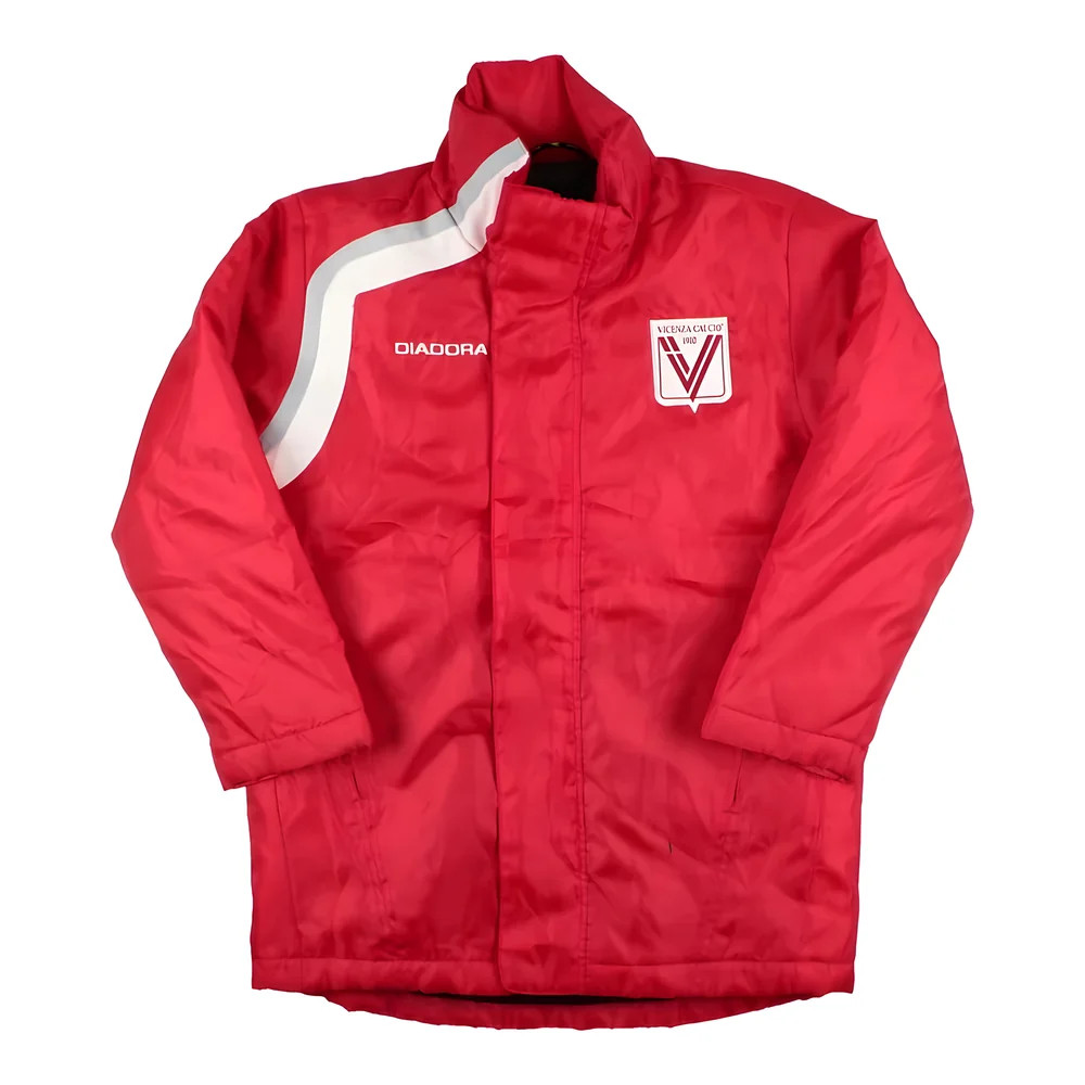 '07-'09 Vicenza Diadora Football Jacket ) (Very Good) Polyester Men's Red Extra Small