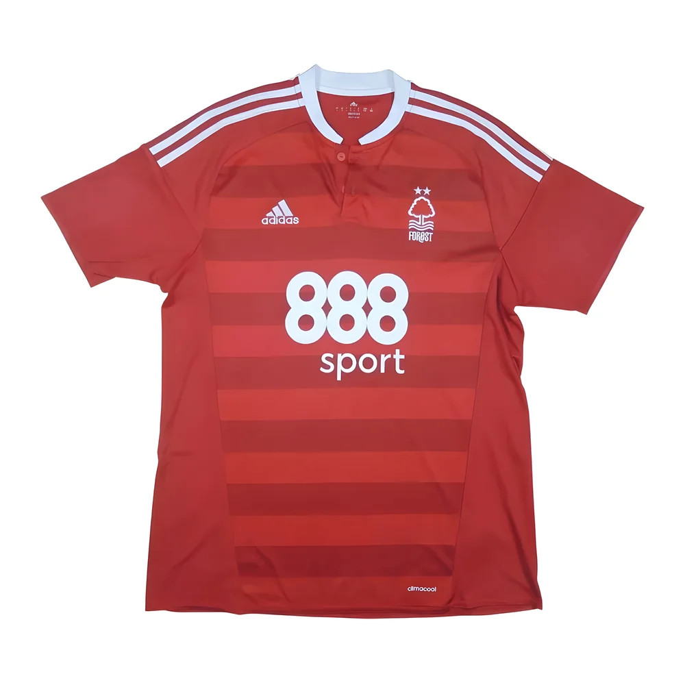 '16-'17 Nottingham Forest Home Shirt ) (Very Good) Polyester Made By: Adidas Men's Red 3XL