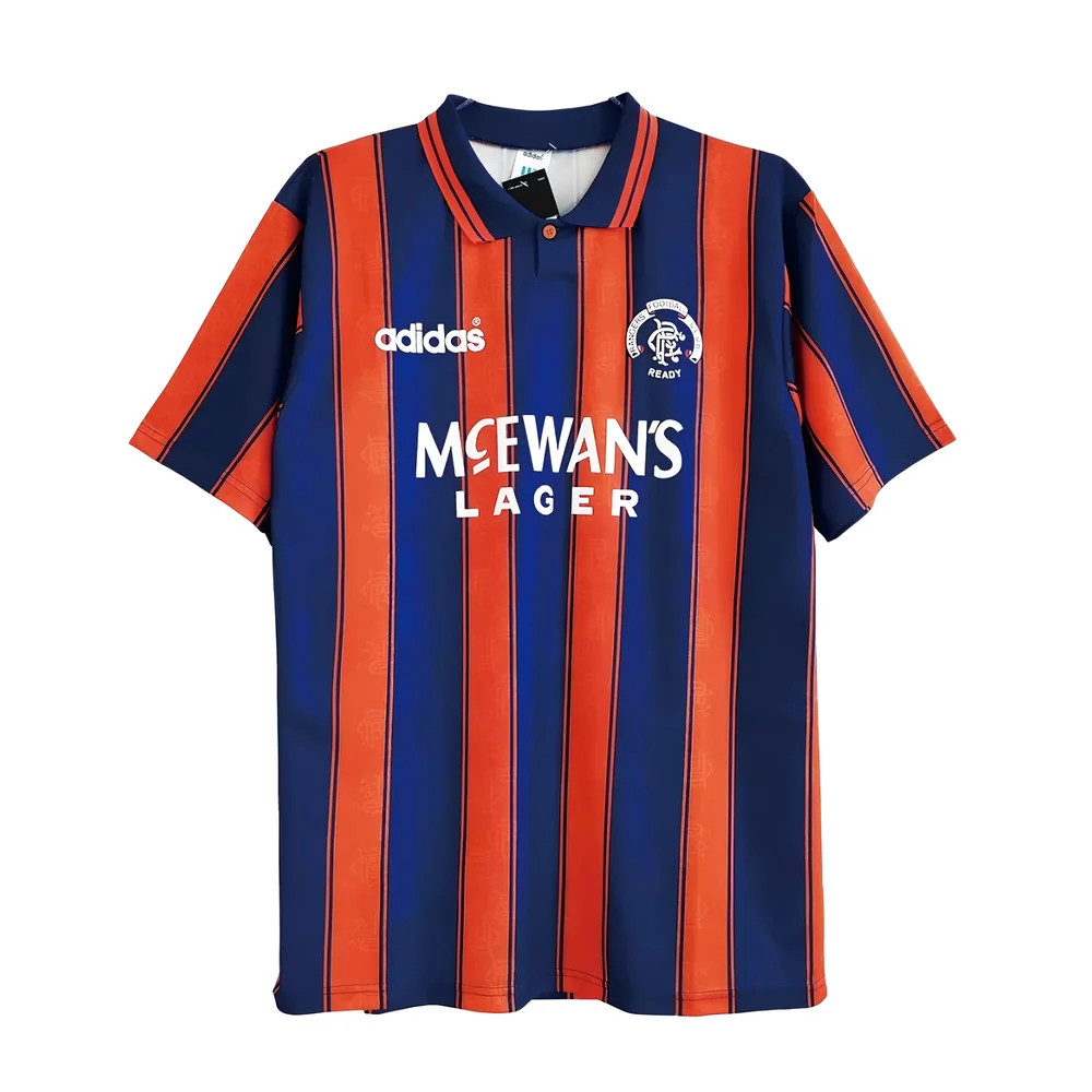 '93-'94 Rangers Away Shirt (L) (Very Good) Polyester Made By: Adidas Men's Blue Large