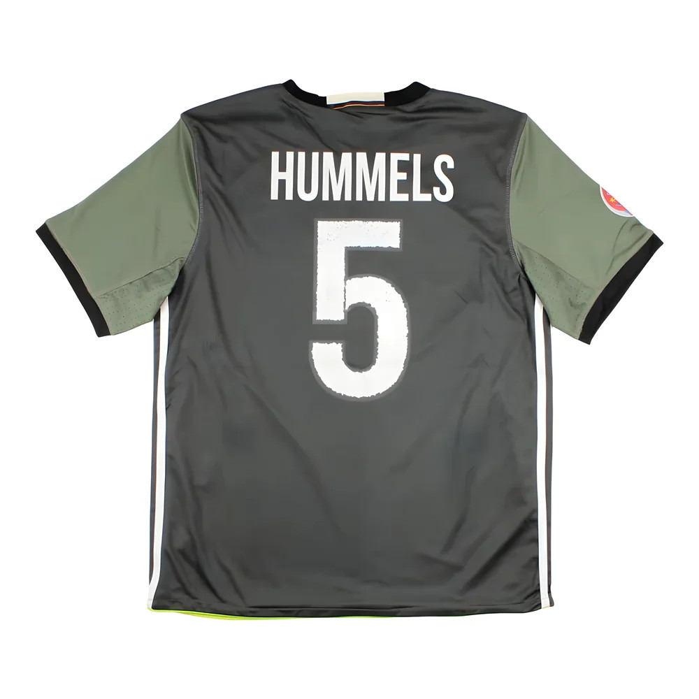 '16-'18 Germany Away Shirt (Hummels #5) (S) (Excellent) Polyester Made By: Adidas Men's Black Small