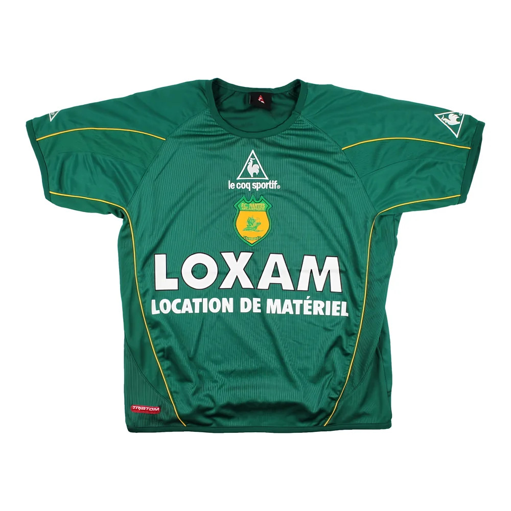 '02-'03 Nantes Away Shirt ) (Excellent) Polyester Made By: Le Coq Sportif Men's Green Extra Small
