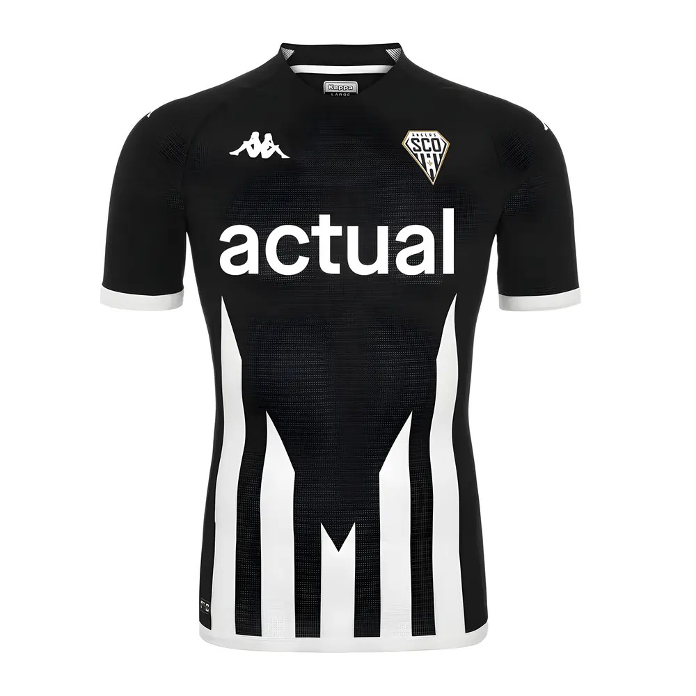 '22-'23 Angers Home Shirt (S) (Mint) Polyester Made By: Kappa Men's Black Small