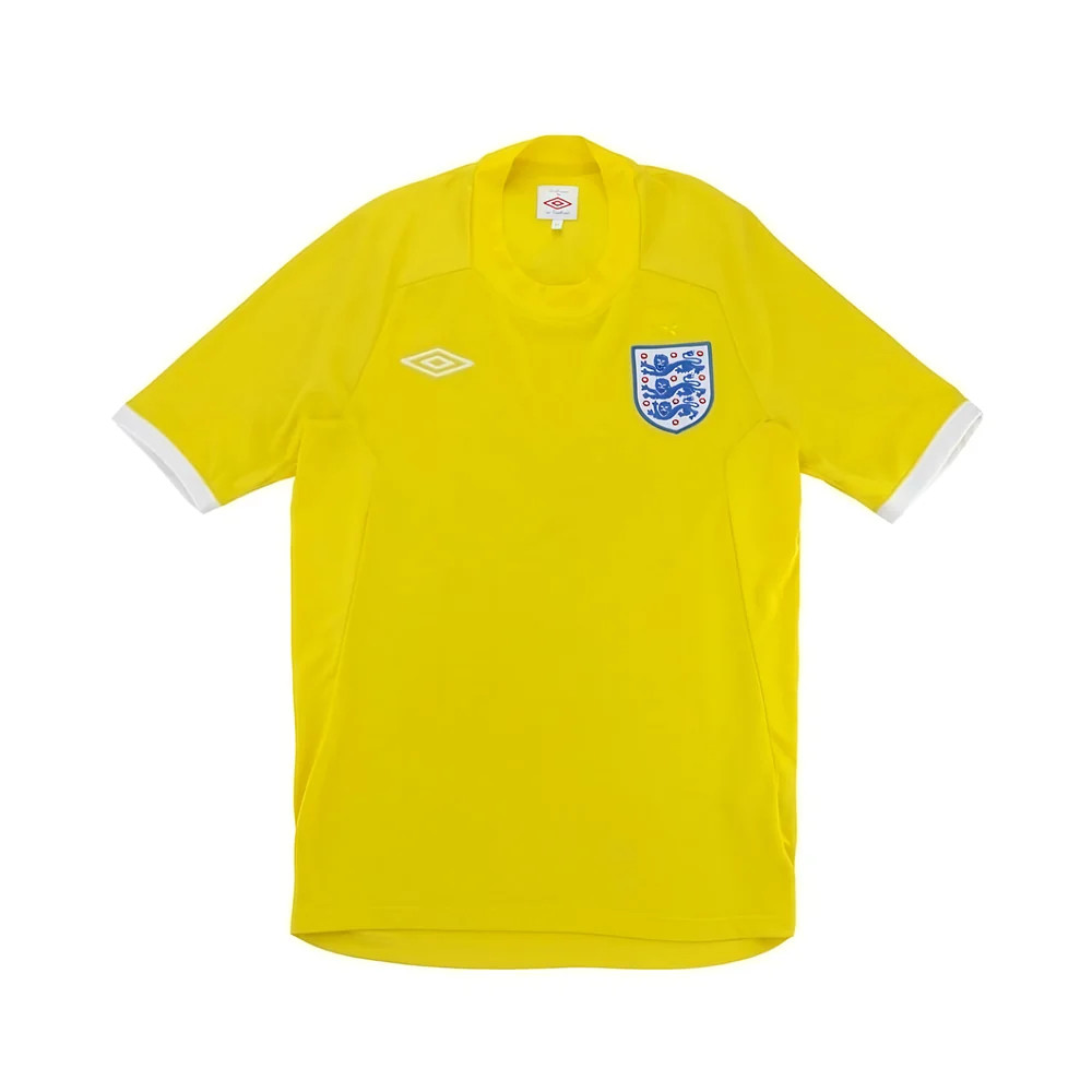 '10-'11 England Gk Away Shirt ) (Very Good) Polyester Made By: Umbro Men's Yellow 3XL