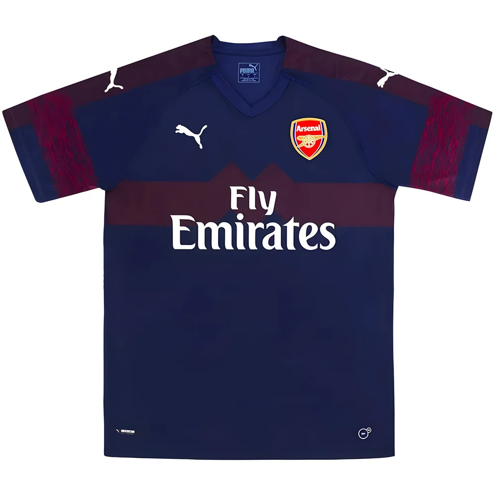 '18-'19 Arsenal Away Shirt (S) (Excellent) Polyester Made By: Puma Men's Navy Small