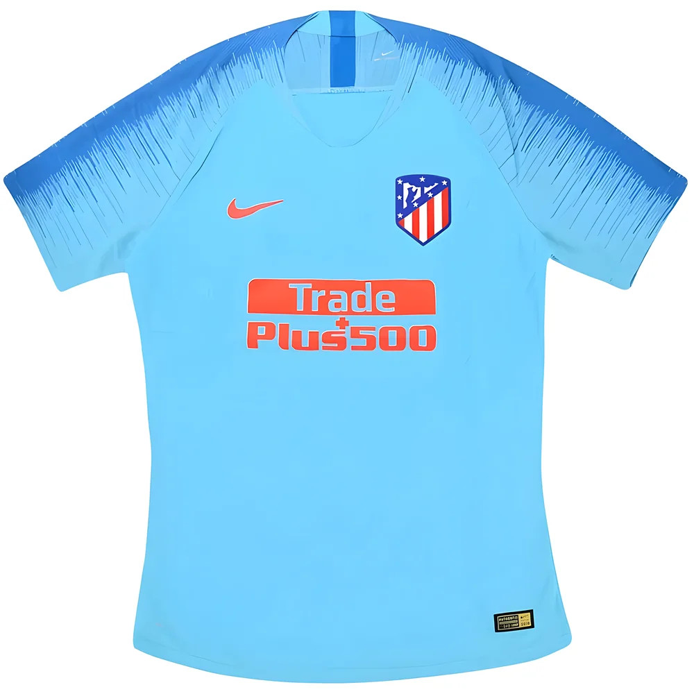 '18-'19 Atletico Madrid Away Shirt (S) (Mint) Polyester Athletico Madrid Made By: Nike Men's Aqua Small