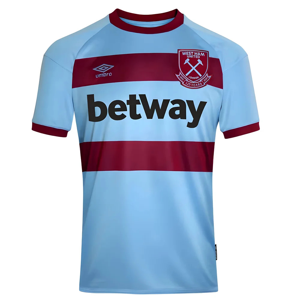 '20-'21 West Ham United Away Shirt (M) (Excellent) Polyester Made By: Umbro Men's Blue Medium