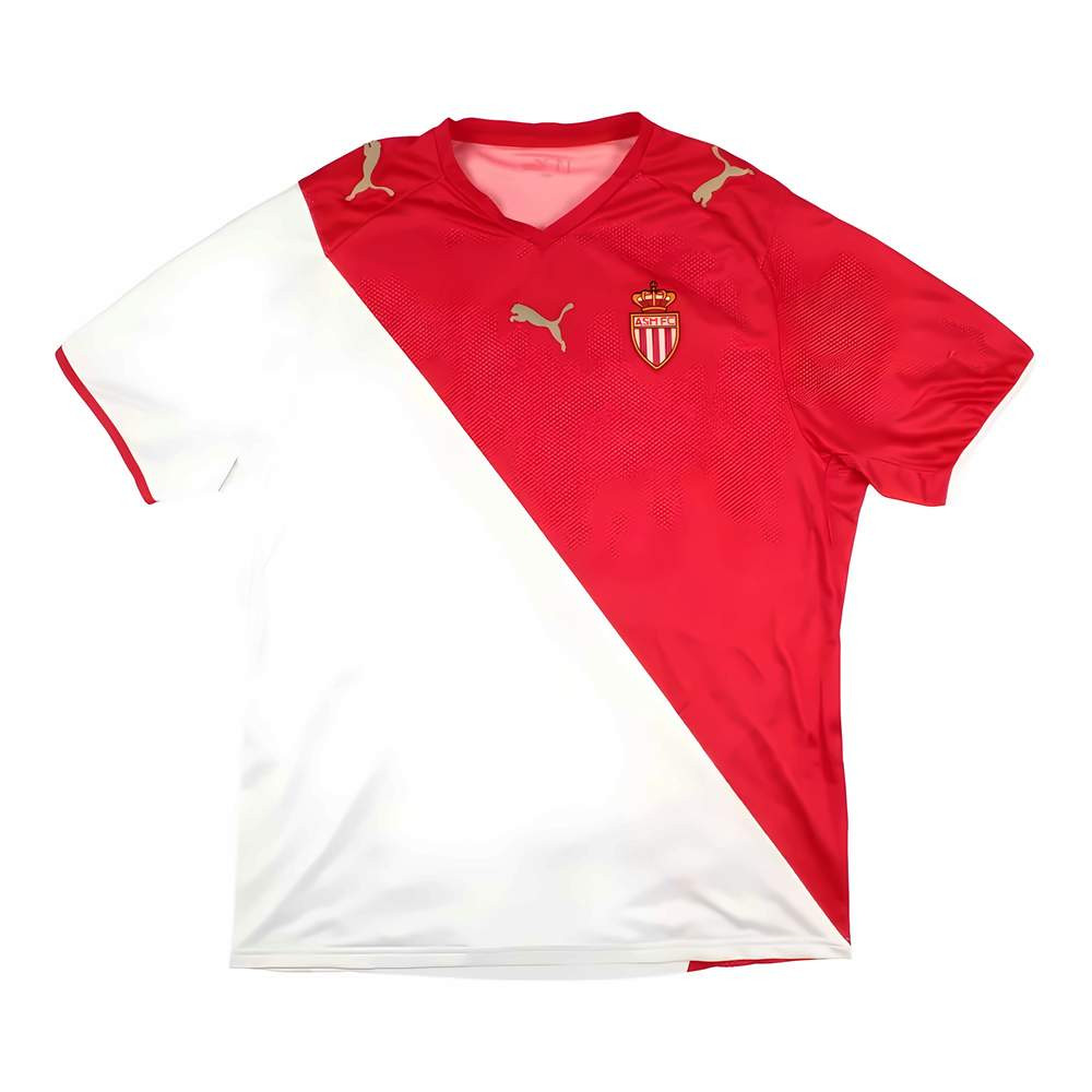 '06-'07 Monaco Puma Training Shirt (L) (Very Good) Polyester Men's Red Large