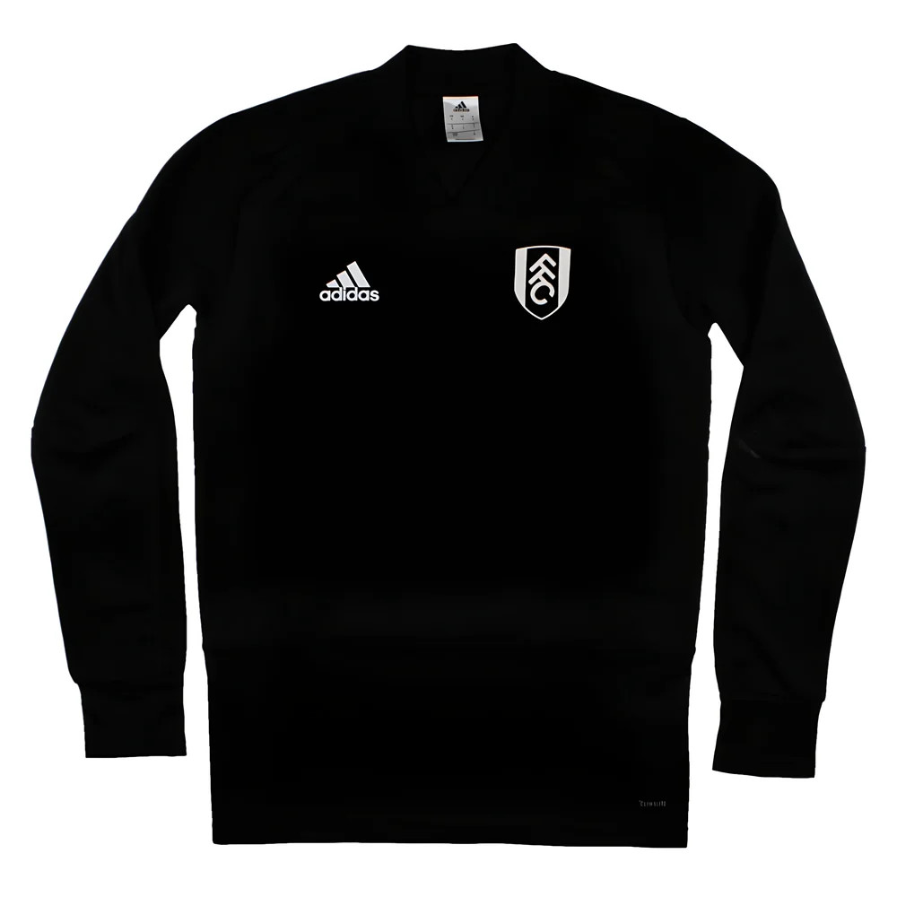 '18-'19 Fulham Adidas Long Sleeve Training Shirt (S) (Very Good) Polyester Men's Black Small