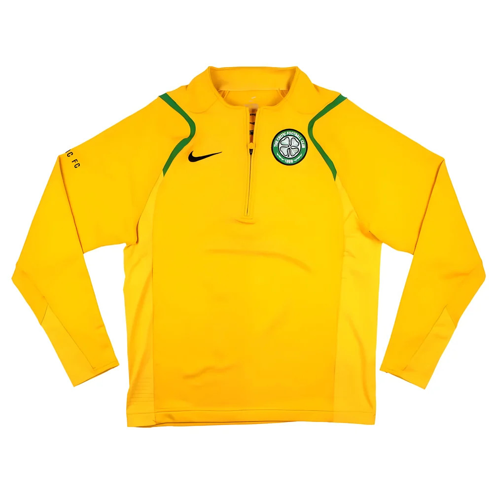 '06-'07 Celtic Nike Training Jacket (S) (Excellent) Polyester Men's Yellow Small