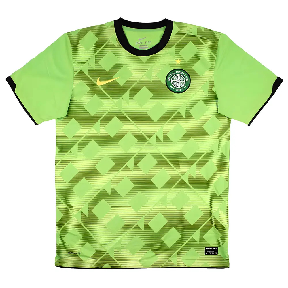 '10-'11 Celtic Away Shirt (Sponsorless) (M) (Very Good) Polyester Made By: Nike Men's Green Medium