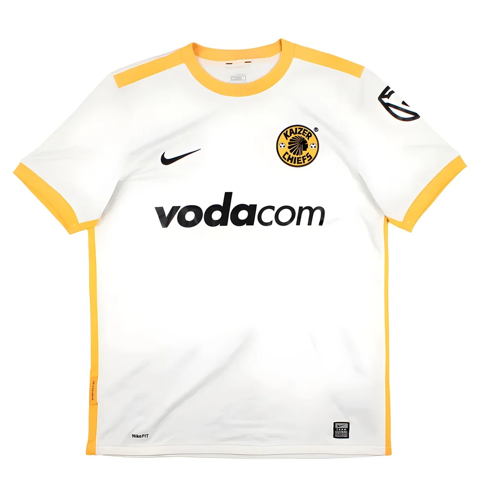 '09-'10 Kaiser Chiefs Away Shirt (M) (Very Good) Polyester Kaizer Chiefs Made By: Nike Men's White Medium