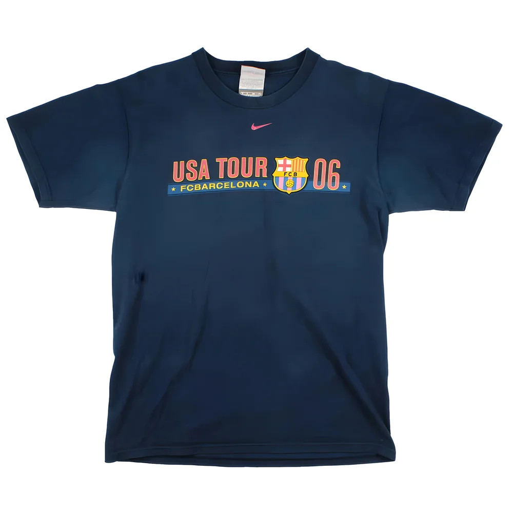 Barcelona 2006-07 Nike USA Tour Ronaldinho T shirt (S) (Very Good