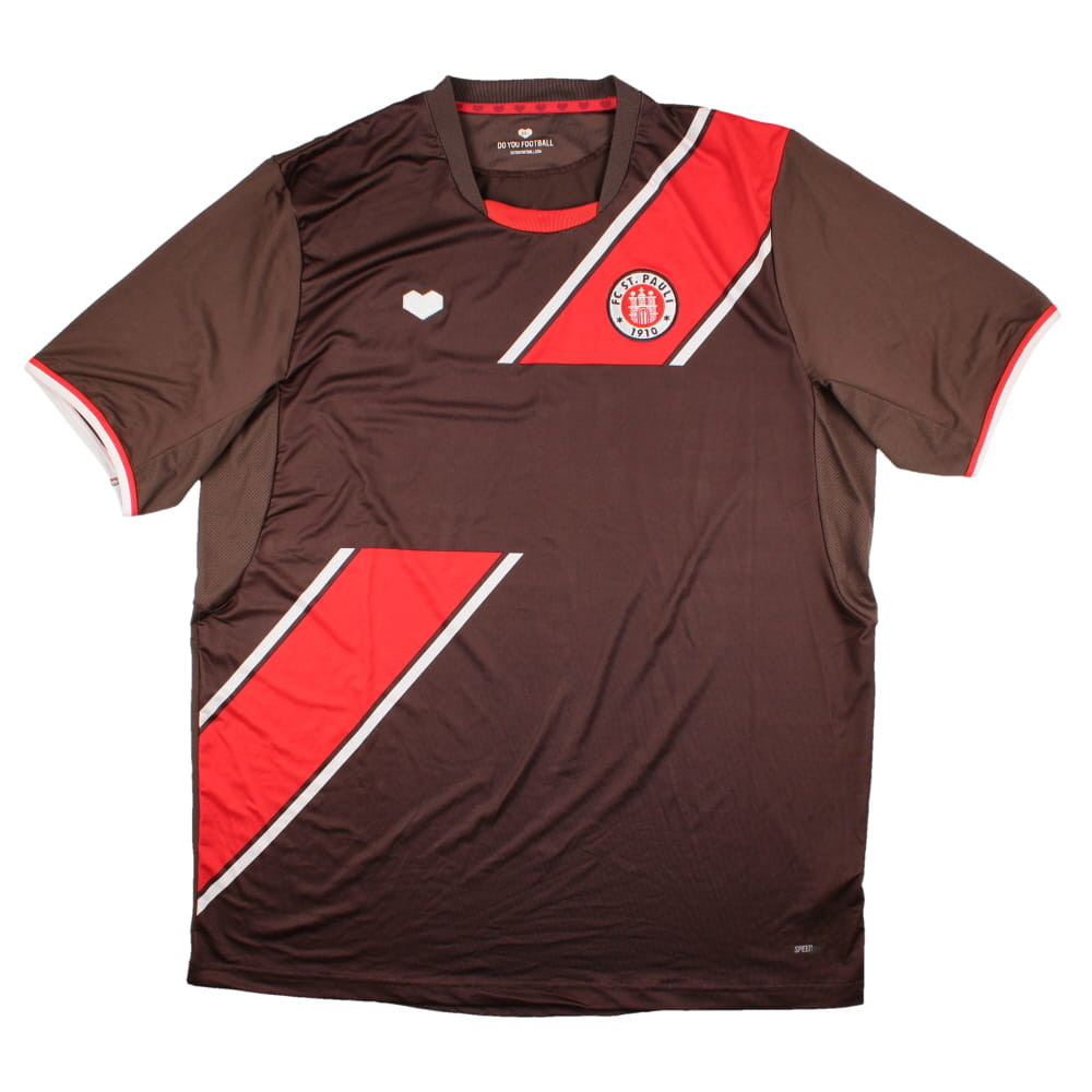 '13-'14 St. Pauli Home Shirt (Sponsorless) ) (Mint) Polyester St Pauli Made By: Do You Football Men's Maroon Xxl
