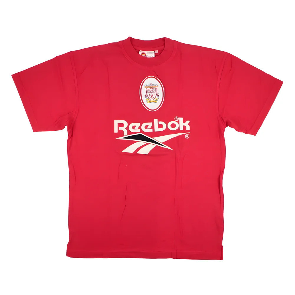 '96-'98 Liverpool Reebok T Shirt (M) (Very Good) Polyester Men's Red Medium