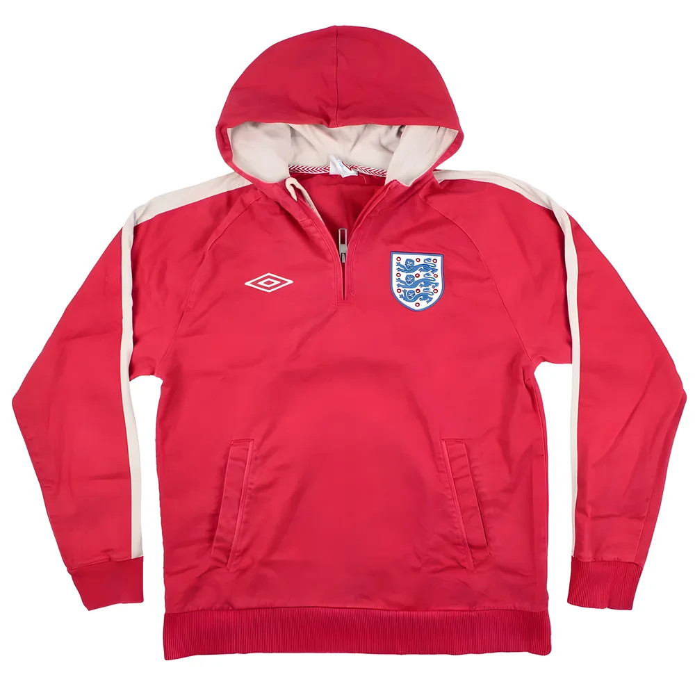 '10-'11 England Umbro Training Jacket (M) (Very Good) Polyester Men's Red Medium
