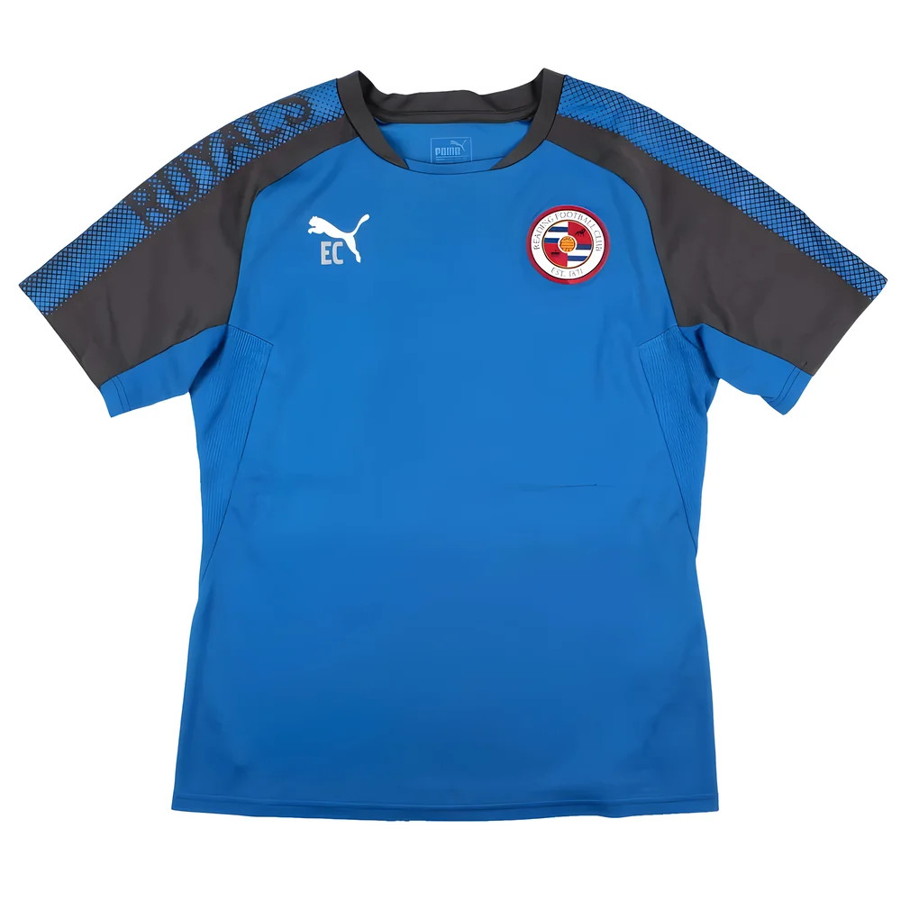 '17-'18 Reading Puma Training Shirt (M) (Very Good) Polyester Men's Blue Medium
