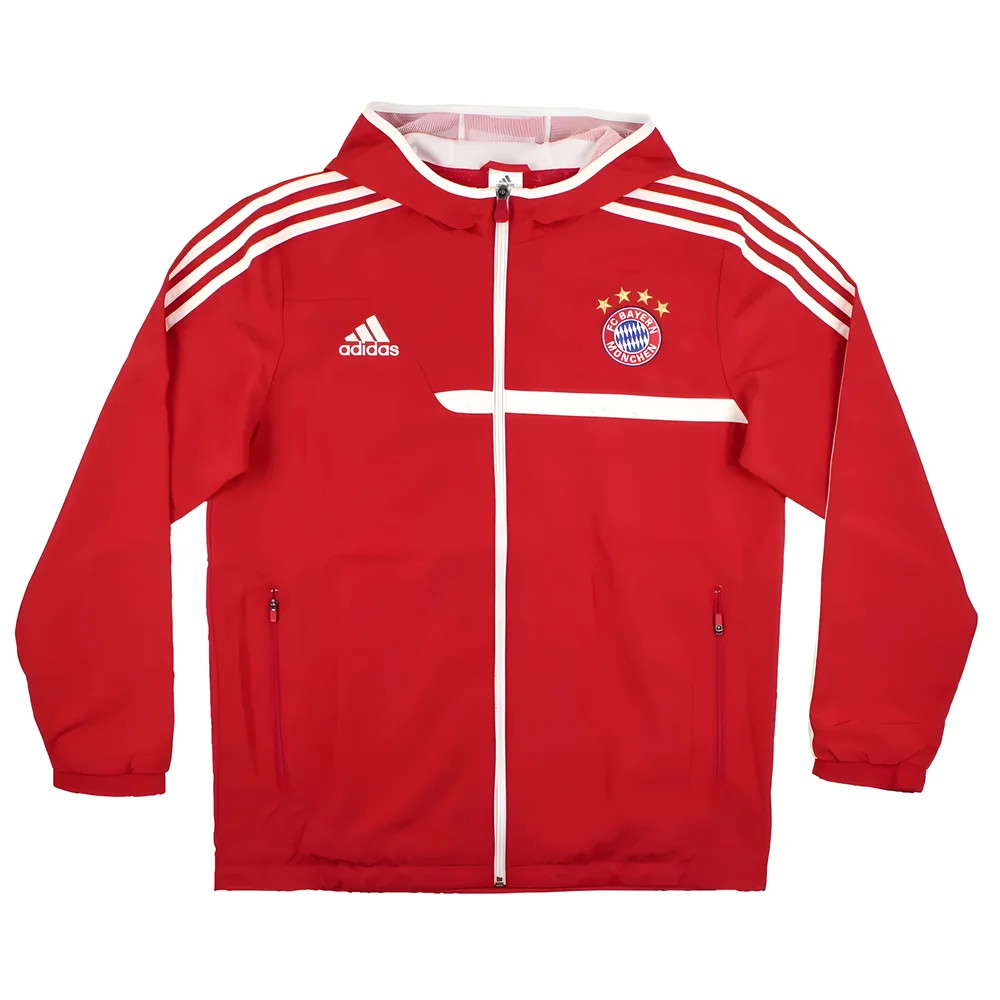 '13-'14 Bayern Munich Adidas Jacket (M) (Excellent) Polyester Men's Red Medium