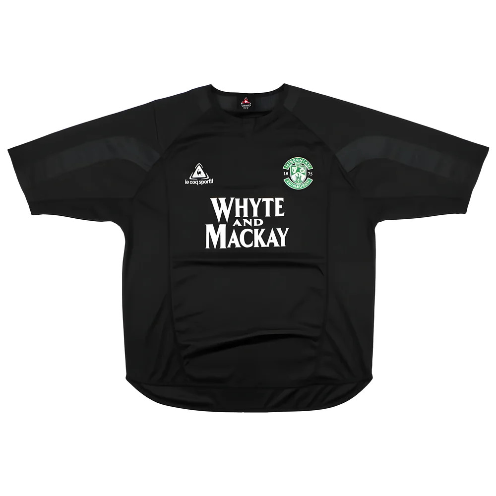 '05-'06 Hibernian Le Coq Sportif Training Shirt (M) (Excellent) Polyester Men's Black Medium