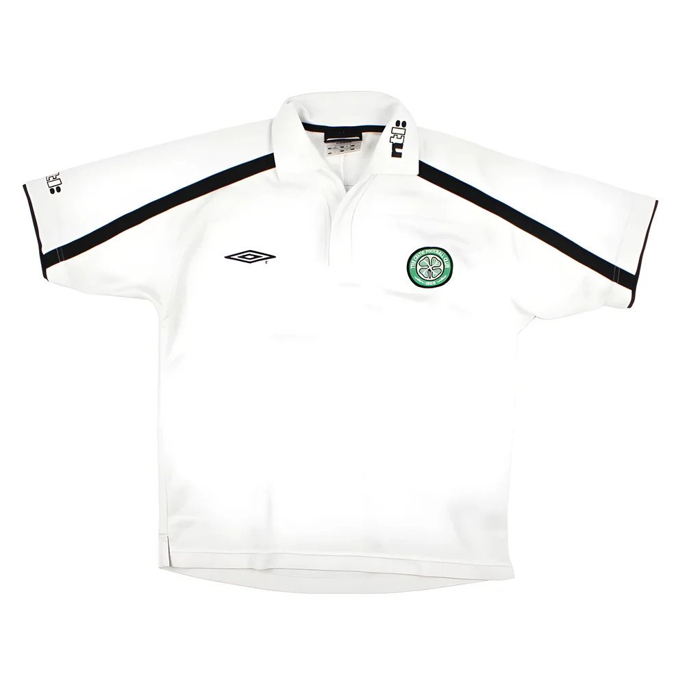 '10-'11 Celtic Umbro Training Shirt (S) (Very Good) Polyester Men's White Small