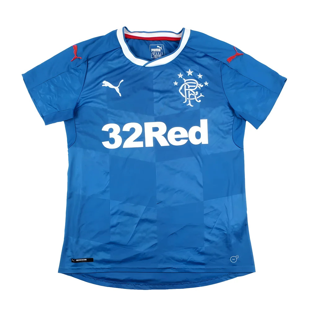 '16-'18 Rangers \\\'S Home Shirt ( 12) (Excellent) Polyester Made By: Puma Women's Blue Medium