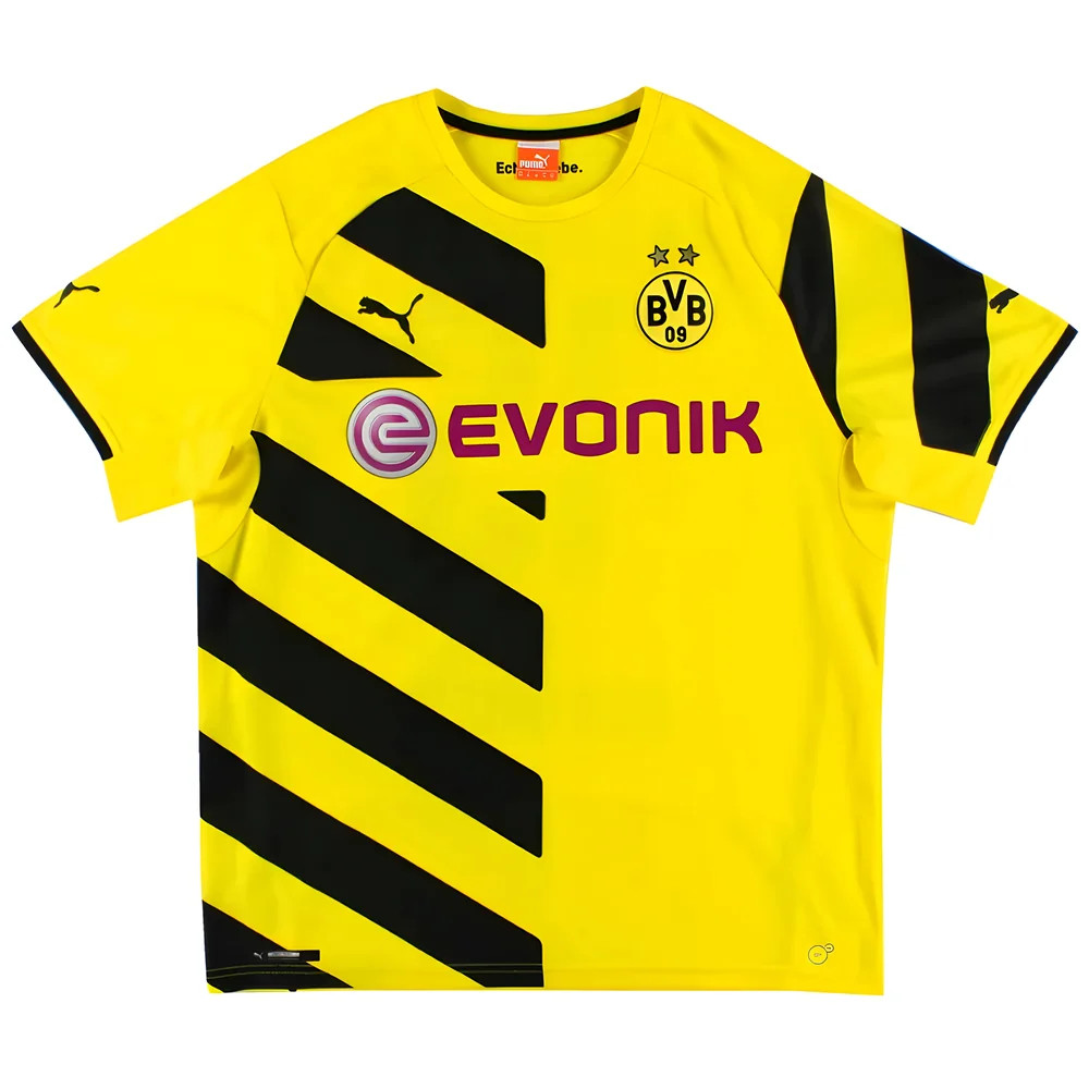 '14-'15 Borussia Dortmund Home Shirt ) (Very Good) Polyester Made By: Puma Men's Yellow Xxl