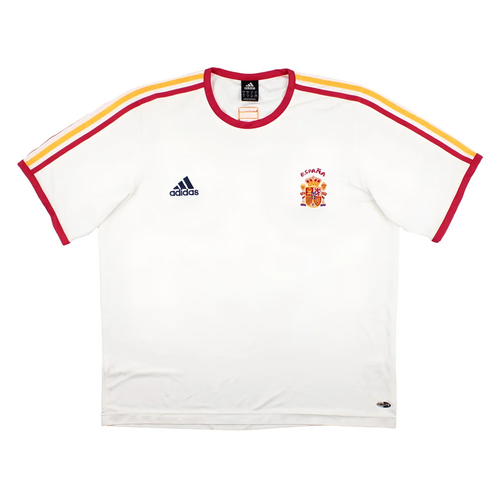 '04-'06 Spain Adidas Training Shirt ) (Good) Polyester Men's White Extra Large