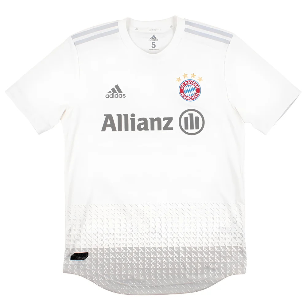 '19-'20 Bayern Munich Player Issue Away Shirt (5 - S/M) (Excellent) Polyester Made By: Adidas Men's White Medium