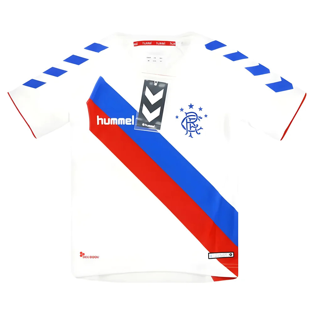 '18-'19 Rangers Away Shirt (Sponsorless) (Sb) (Bnwt) Kids Polyester Made By: Hummel Unisex Kids White Small
