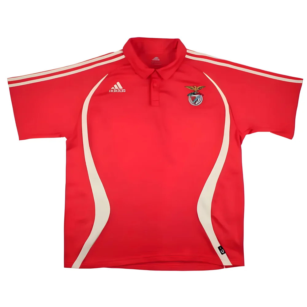 '05-'06 Benfica Adidas Polo Shirt ) (Excellent) Polyester Men's Red Xxl