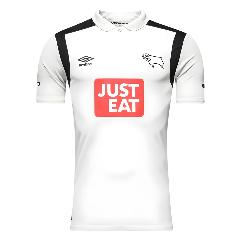 '16-'17 Derby County Home Shirt (S) (Excellent) Polyester Made By: Umbro Men's White Small