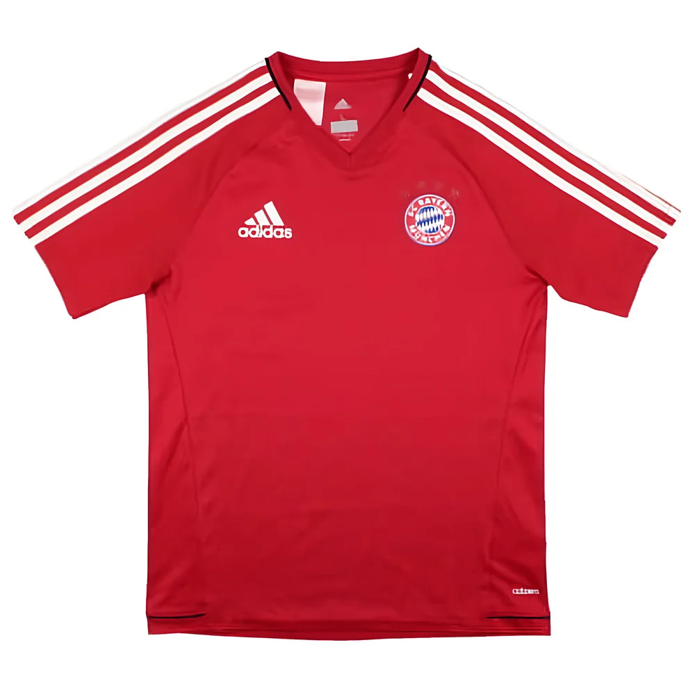 '17-'18 Bayern Munich Adidas Training Shirt (Lb) (Very Good) Kids Polyester Unisex Kids Red Size 13-14