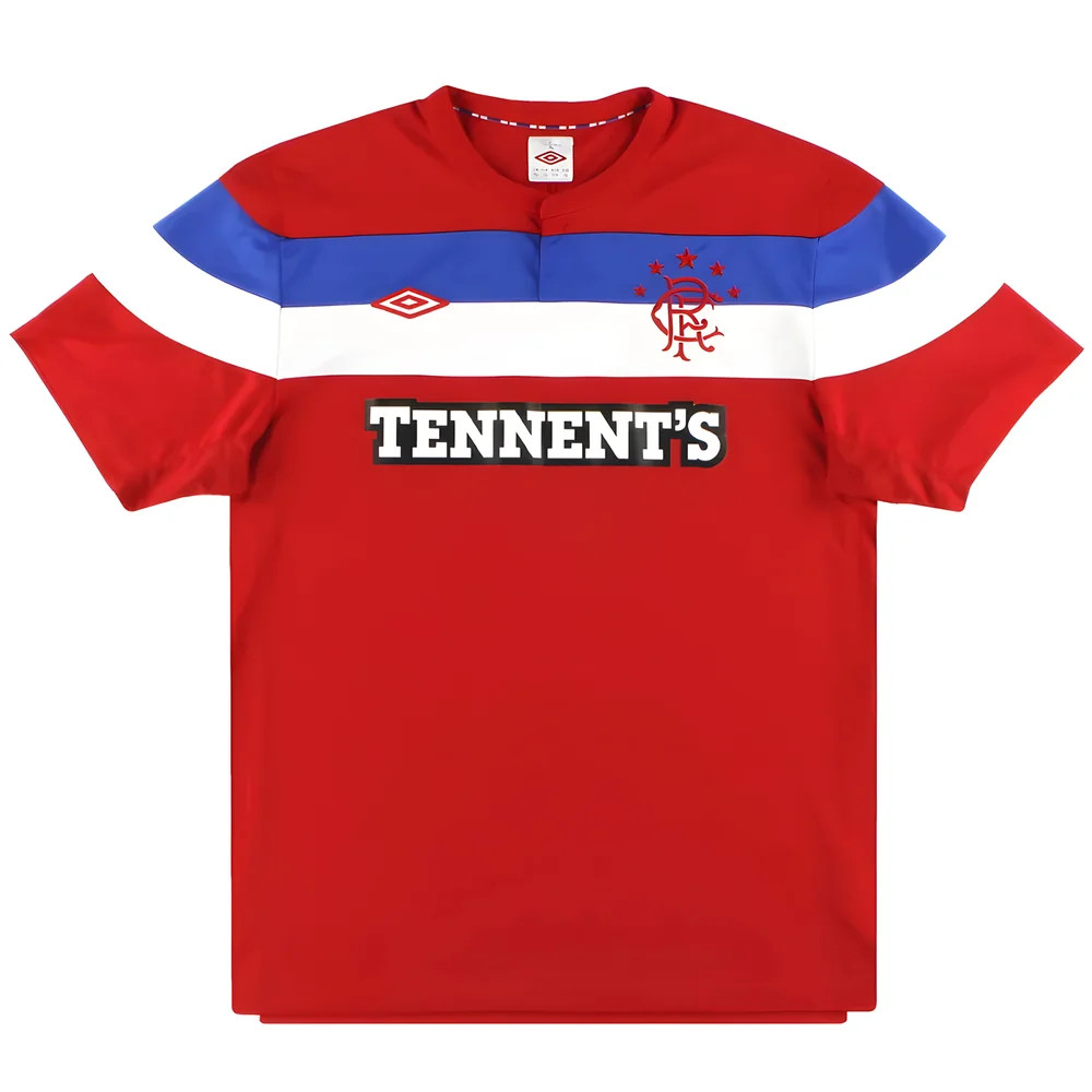 '11-'12 Rangers Away Shirt (L) (Very Good) Polyester Made By: Umbro Men's Red Large