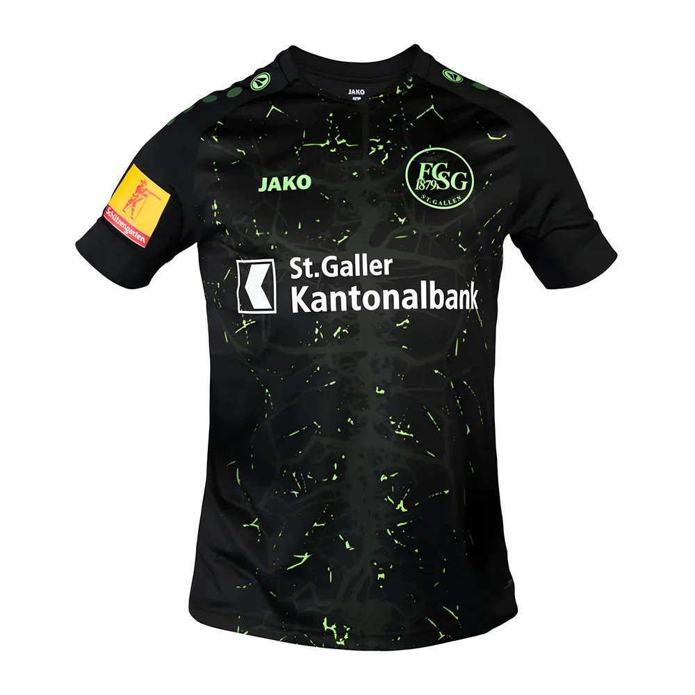 '21-'22 Saint Gallen Away Shirt (S) (Very Good) Polyester St Gallen Made By: Jako Men's Black Small