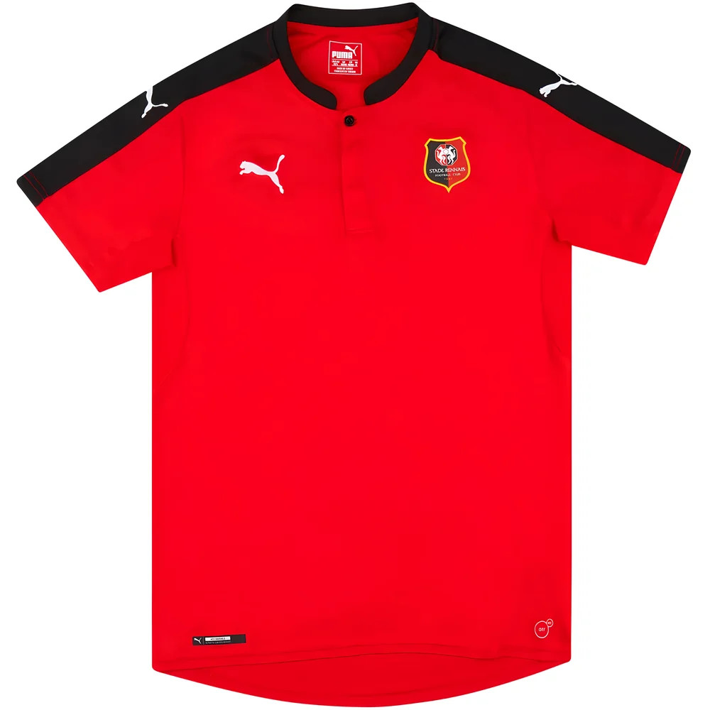 '16-'17 Rennes Home Shirt (Sponsorless) ) (Excellent) Polyester Made By: Puma Men's Red Extra Large