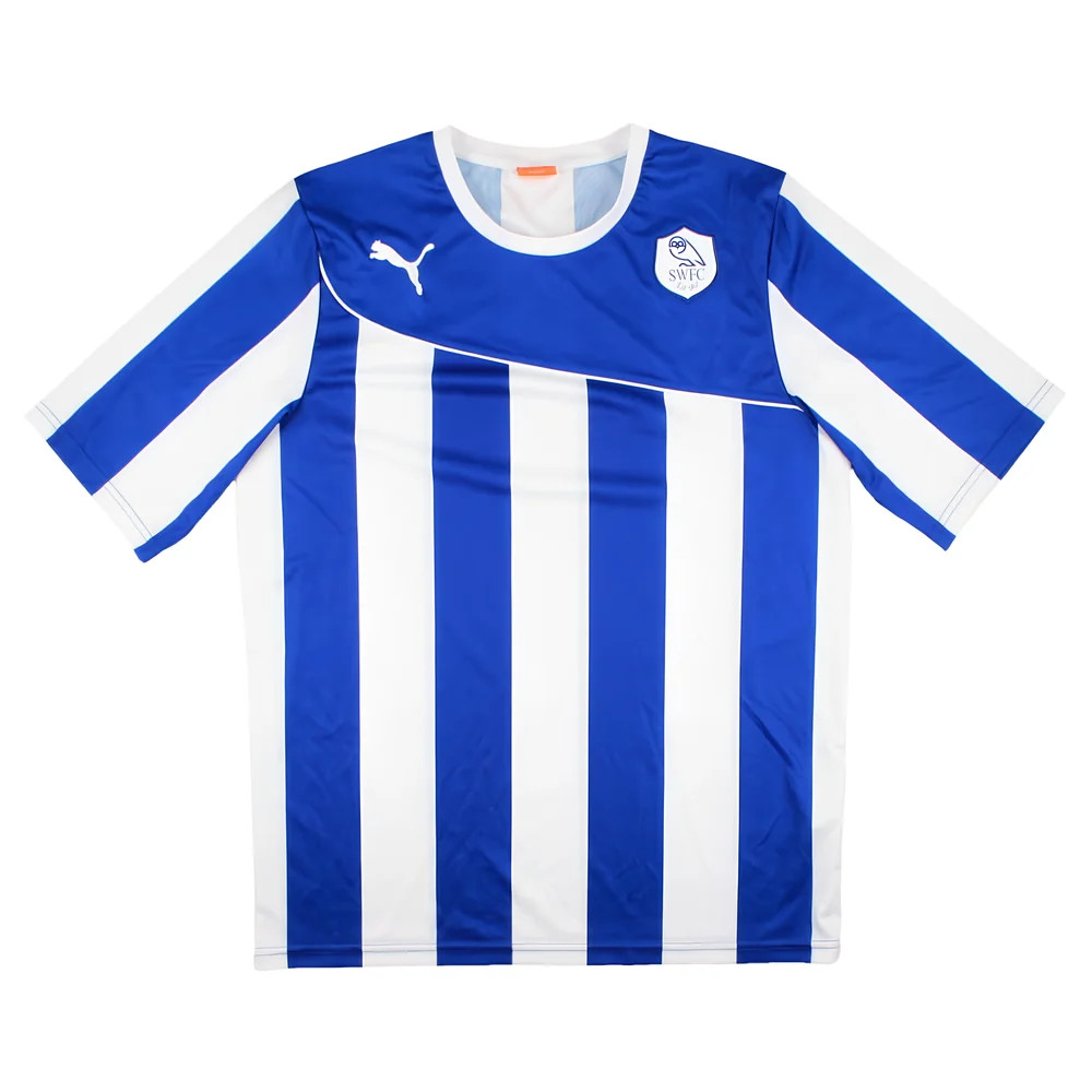 '13-'14 Sheffield Wednesday Home Shirt (Sponsorless) (S) (Excellent) Polyester Made By: Puma Men's Blue Small