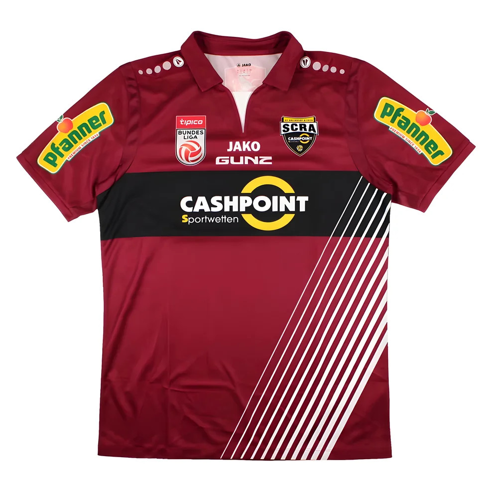 '19-'21 Altach Rheindorf Away Shirt (M) (Excellent) Polyester Rheindorf Altach Made By: Jako Men's Red Medium