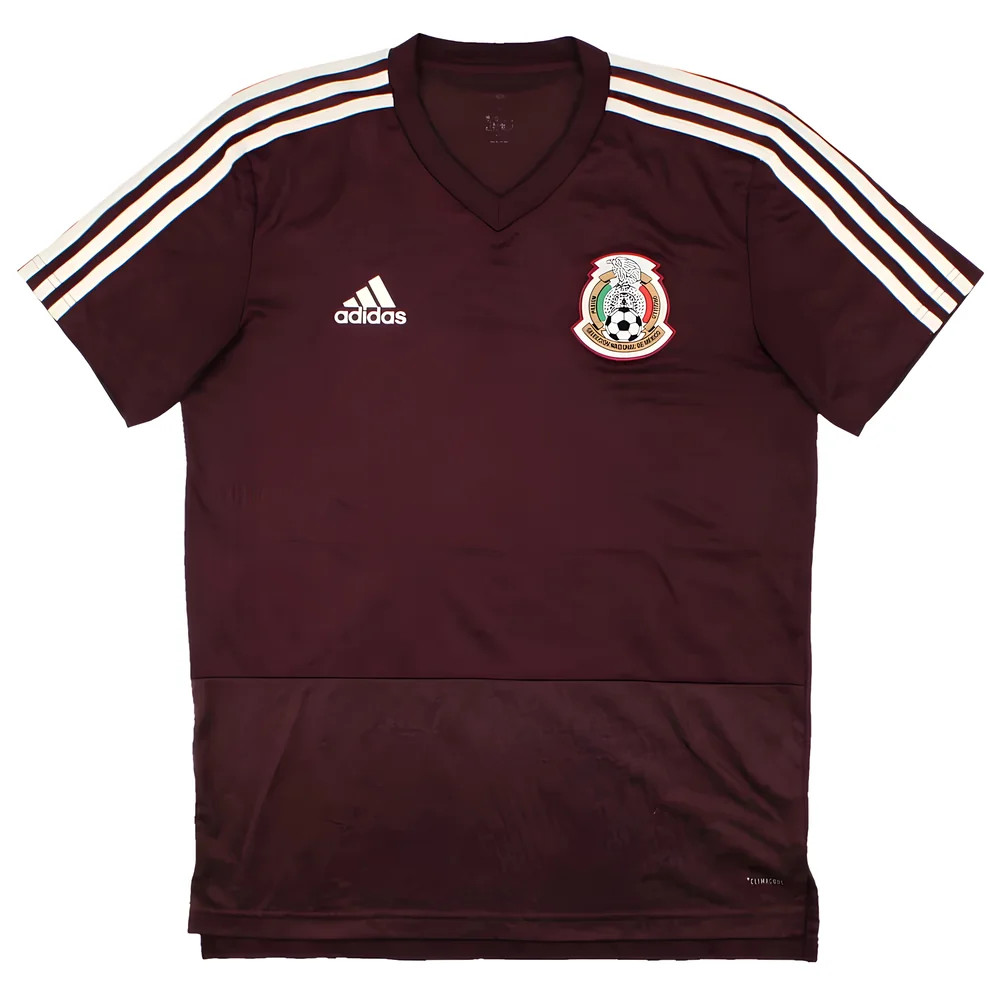 '18-'19 Mexico Adidas Training Shirt (S) (Excellent) Polyester Men's Maroon Small